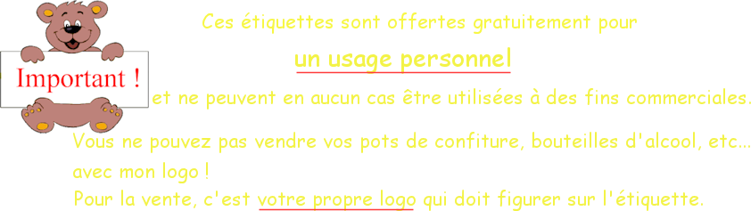 Etiquettes gratuites pour pots et couvercles de confiture et Gelées de  fruits