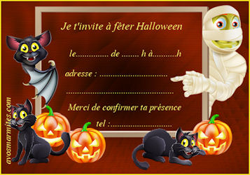 Carte d'invitation Halloween (à télécharger)